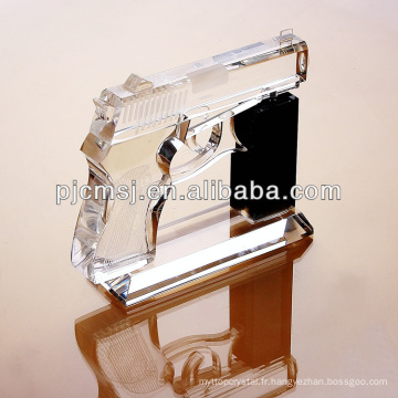 modèle de pistolet de cristal, cadeaux de modèle de pistolet de cristal, tir allumant des cadeaux